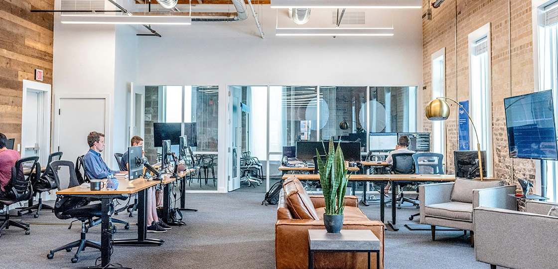 Client discussing website project with agency