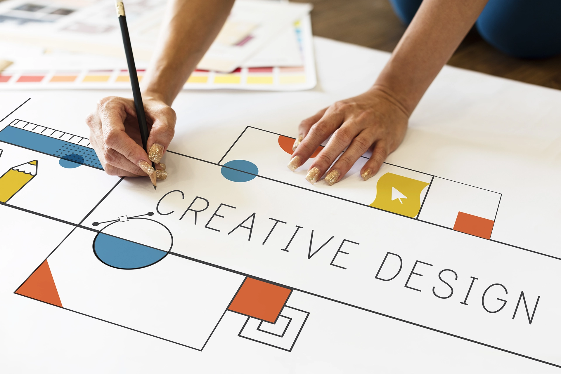 Professional UI UX design layout by a graphic design company in Dubai showing conversion optimization.